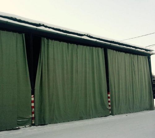 Брезентовые шторы в гараж: ворота из брезента, своими руками, фото, видео