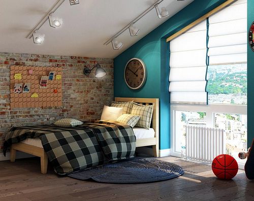 Детская в стиле лофт: комната подростка для мальчика, дизайн кровати для девочки, интерьер девушки