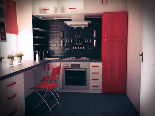 Дизайн кухни с маленькой площадью: обзор кухонь Апельсин