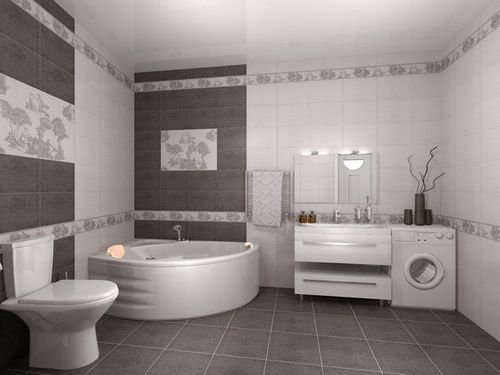 Дизайн плитки Керамин для ванной комнаты фото: коллекция и мебель, керамическая в интерьере, каталог