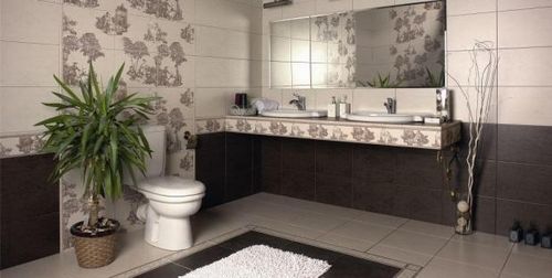 Дизайн плитки Керамин для ванной комнаты фото: коллекция и мебель, керамическая в интерьере, каталог