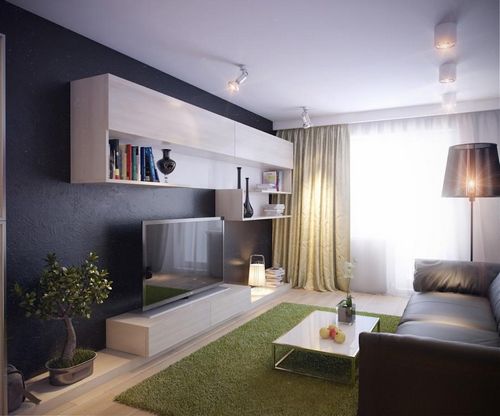 Идеи дизайна гостиной 16 кв. м: фото м², квадратный интерьер в квартире хрущевке, как обставить комнату, угловой диван