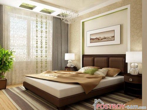 Интерьер спальни в современном стиле. Фото