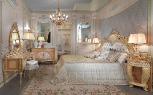 Интерьер спальни в стиле барокко