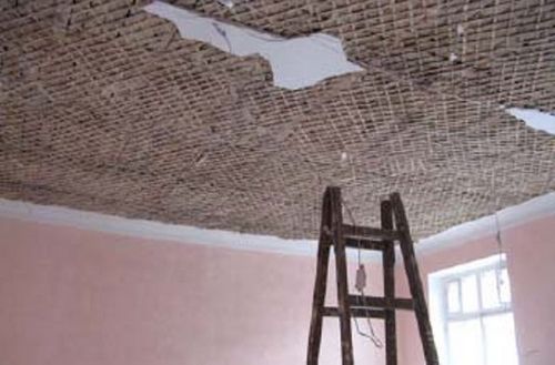 Как обшить потолок из дранки гипсокартоном