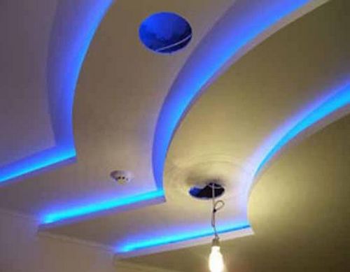 Как сделать подсветку потолка из гипсокартона