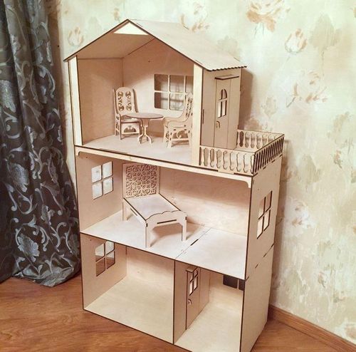 Кукольный домик своими руками из фанеры схема: с размерами чертеж для детей, замок, мебель для барби как сделать