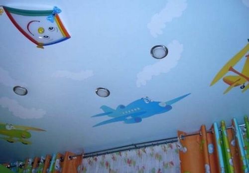 Натяжной потолок в детской комнате, фото и видео инструкции