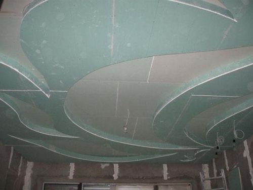 Навесные потолки из гипсокартона в зале - их устройство, преимущества и недостатки
