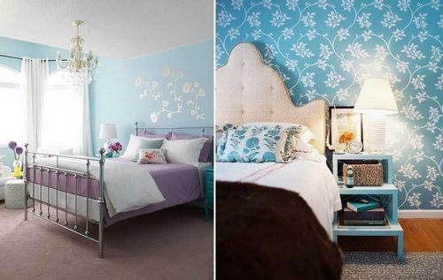 Подбор цветов обои для спальни: какого выбрать, сиреневые, фото, серые, голубые, темные, в полоску в интерьере, фиолетовые, какой лучше, видео