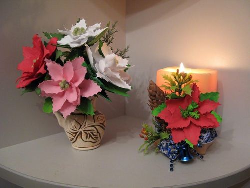 Поделки из фоамирана на Новый год: украшения своими руками, новогодний ободок и снеговик, рождественский цветок