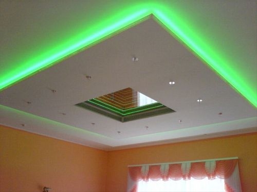 Подсветка потолка светодиодной лентой своими руками: фото и видео- инструкция