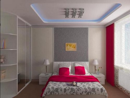 Потолки из гипсокартона в спальне - варианты дизайна, фото
