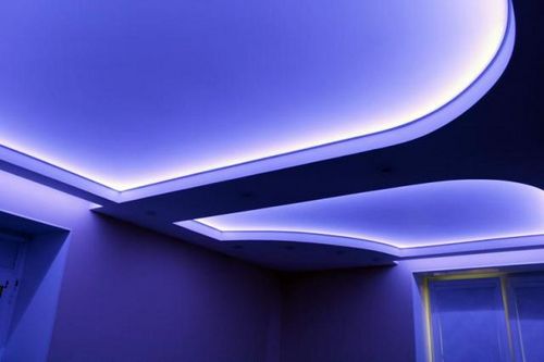 Потолки со светодиодной подсветкой - особенности и виды, фото