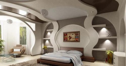 Потолки в спальне в современном стиле - особенности стиля и материалы
