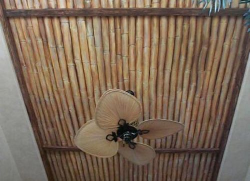Потолок из бамбука - что он собой представляет, фото вариантов применения