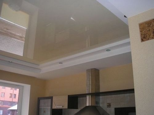 Потолок на кухне из гипсокартона