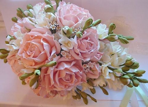 Свадебный букет из фоамирана: невеста и свадьба, цветы и мастер-класс, фото своими руками, венки и украшения