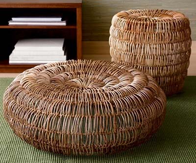 Искусствення плетеная мебель в интерьере: фото
