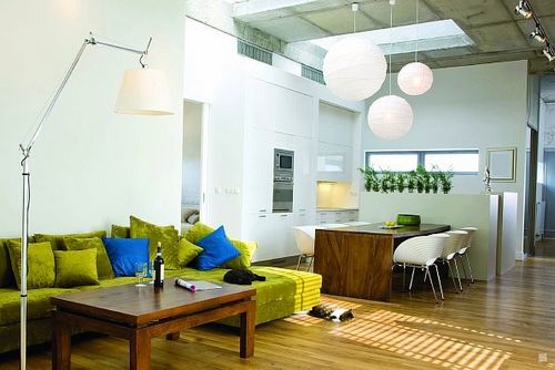 Квартира в стиле лофт: светло, просторно, стильно.