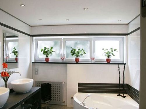 Натяжные потолки в ванной: фото и идеи дизайна