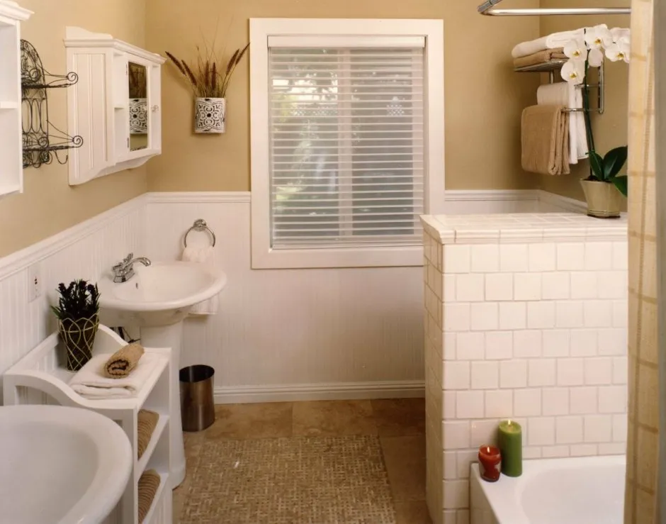 Ванная комната в стиле Кантри в квартире
