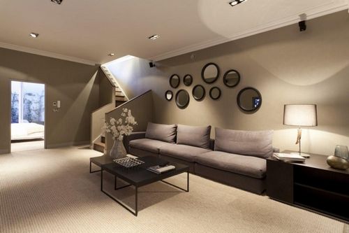 Дизайн стен в гостиной фото: как сделать камень, два темных акцента в интерьере, ремонт деревянного покрытия