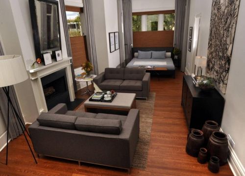 Гостиная и спальня в одной комнате: совмещение и фото дизайна, как сделать интерьер в однокомнатной квартире
