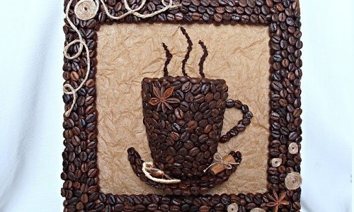 Картины для интерьера своими руками из кофе и ракушек