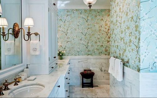 Обои для ванной комнаты: фото, отзывы, влагостойкие, моющиеся, самоклеящиеся, можно ли клеить обои в ванной, пигментированная грунтовка, видео