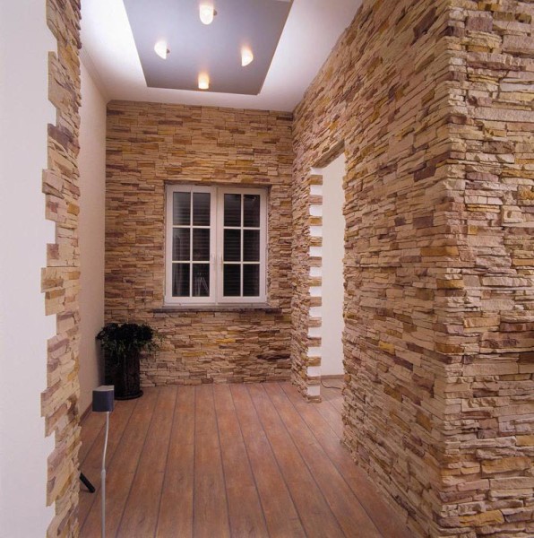 Отделка коридора камнем: искусственный, декоративный материал, варианты, видео-инструкция, фото
