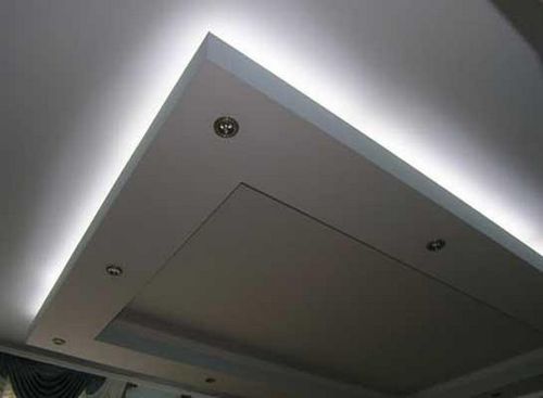 Подсветка потолка светодиодной лентой своими руками: фото и видео- инструкция