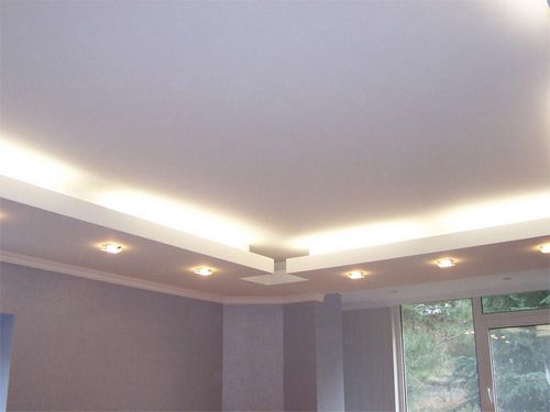Потолок из ГКЛ: по технологии Кнауф, фото светильников, монтаж и штукатурка, расчет ГВЛ на деревянный потолок