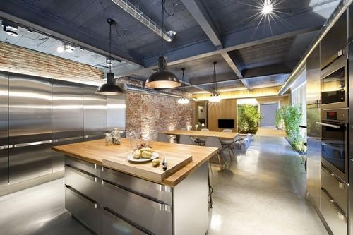 Потолок в стиле лофт: фото дизайна интерьера, оформление бетонного