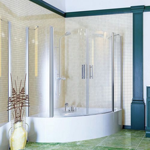 Шторка для угловой ванны: акриловая душевая, стеклянная ванна, тканевая штора для душа