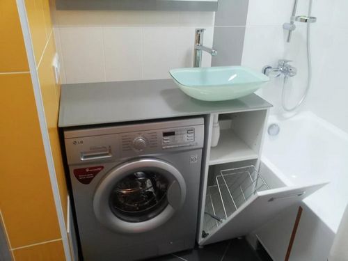 Стиральная машинка под раковину: умывальник в ванной и стиралка, узкий комплект, встроенная стирка белья