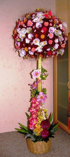 Топиарий из цветов: своими руками, из бумажных, мастер-класс, фото, из сухоцветов пошагово, цветочные, из живых орхидей, как сделать, видео