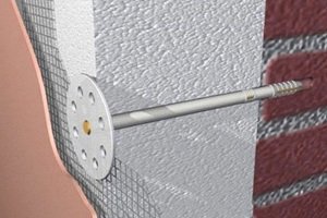 Крепеж дюбель-гриб для пеноплекса к бетонной стене - цена. 