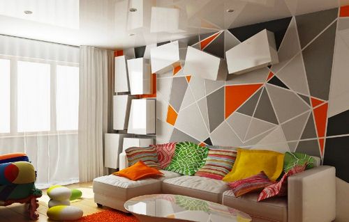 Обои «Геометрия»: особенности дизайна комнат