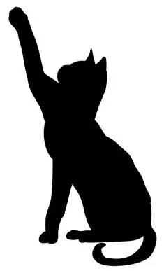 Christmas Decor Diy, Holiday Crafts, Christmas Wreaths, Christmas Ornaments, Animal Silhouette, Silhouette Art, Cat Quilt Patterns, Cat Template, Cat Tattoo Designs