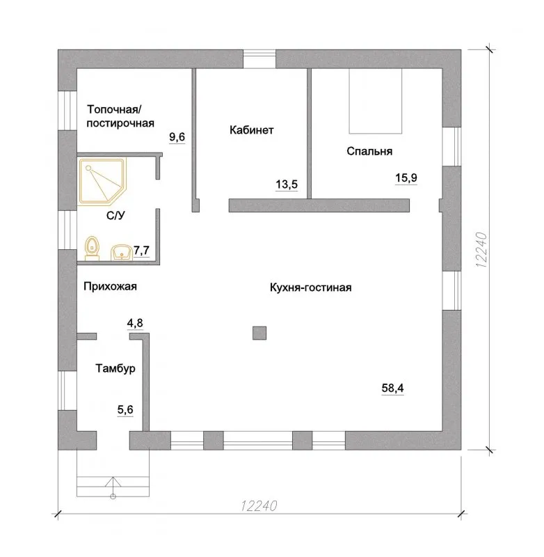 План дома 12 на 14 одноэтажный