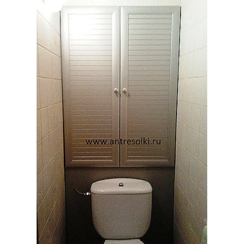 Дверцы жалюзийные бежевые в туалет