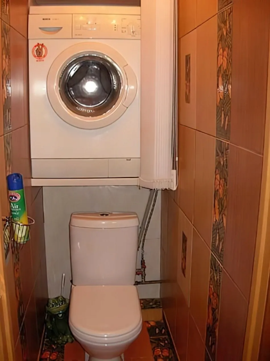 установка стиральной машины ванной фото