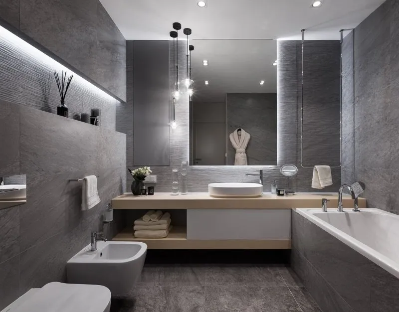 Современная ванная: ТОП-150 фото идей дизайна. Особенности подбора цветовой гаммы, стиля и оформления