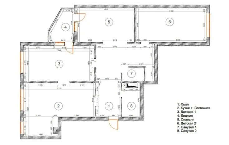 (+60 фото) Схемы и фото планировок 4х комнатных квартир удачные решения