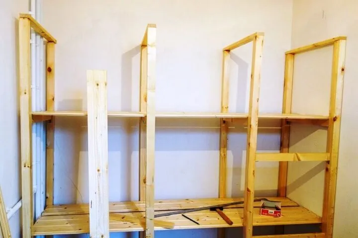 Заготовки для самостоятельного изготовления деревянного стеллажа