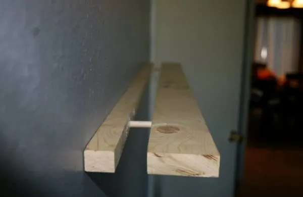 Потайное крепление полок к стене без видимого крепежа 