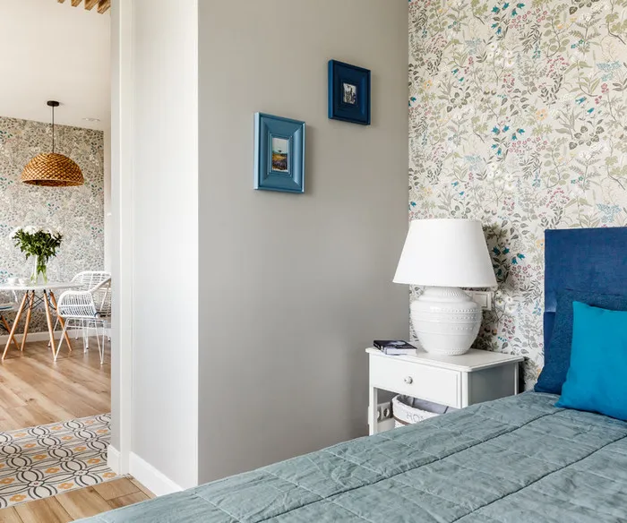 Сочетание обоев и покраски стен в интерьере – творческие идеи и советы ...